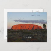 Uluru Sunset Ayers Rock Australia Postcard Postkarte (Vorne/Hinten)