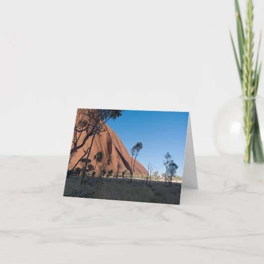 Uluru und Wüste schlicht Dankeskarte (Vorderseite)