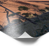 Uluru und Wüste schlicht Fotodruck (Ecke)