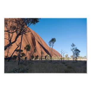 Uluru und Wüstenebene Fotodruck