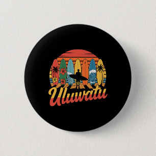 Uluwatu-Surfen, Retro-Surfbrett und tropischer Str Button