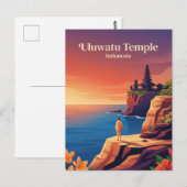 Uluwatu-Tempel Indonesien Postkarte (Vorne/Hinten)