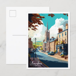 Ulverstone Tasmania Vintage Illustration Postkarte