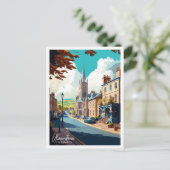 Ulverstone Tasmania Vintage Illustration Postkarte (Stehend Vorderseite)