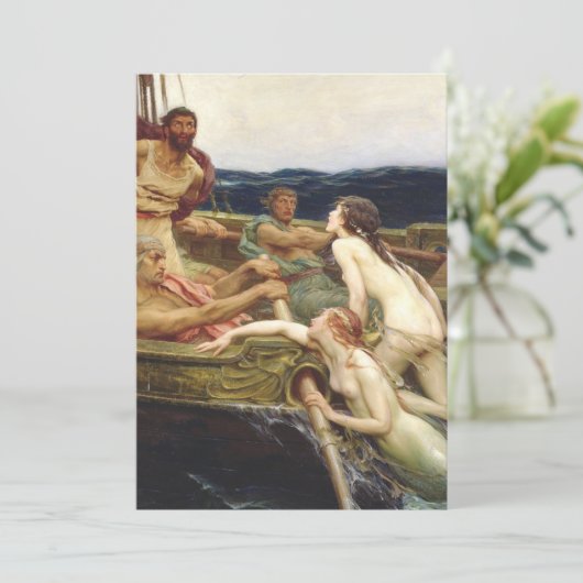 Ulysses and The Sirens - Herbert James Draper 1909 Einladung (Stehend Vorderseite)
