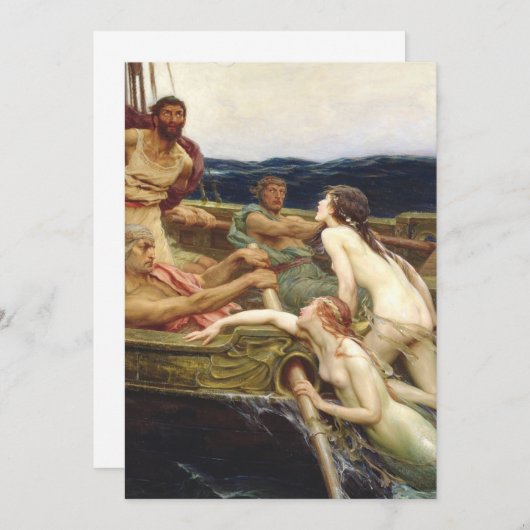 Ulysses and The Sirens - Herbert James Draper 1909 Einladung (Vorne/Hinten)