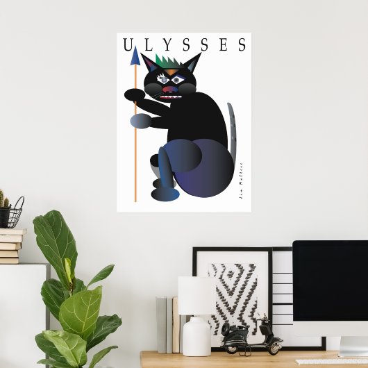 ULYSSES CAT POSTER VON JIM MALTESE (Heimbüro)