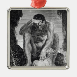 Ulysses, der von Polyphemus den Zyklopen entgeht Ornament Aus Metall