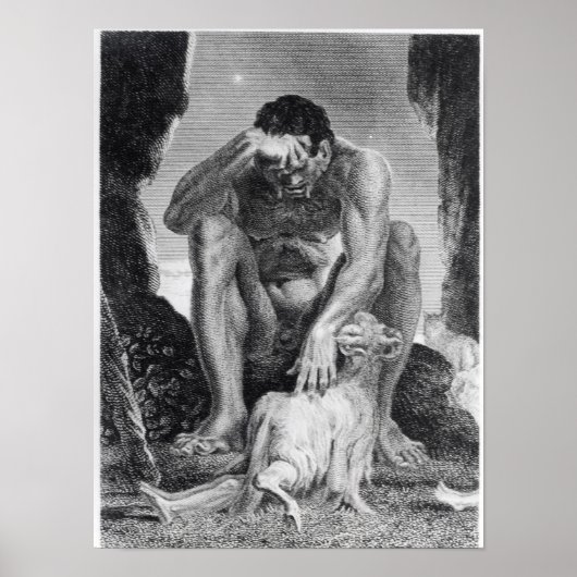 Ulysses, die aus dem Polyphemus, dem Zyklops, entk Poster (Vorne)