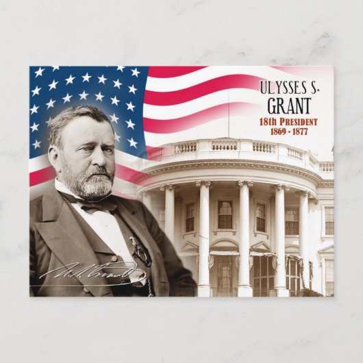 Ulysses S. Grant - 18. Präsident der USA Postkarte (Vorderseite)