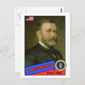 Ulysses S. Grant Baseball Card Postkarte (Vorne/Hinten)
