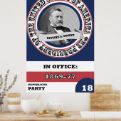 Ulysses S. Grant Präsidentschaftsgeschichte Poster (Küche)