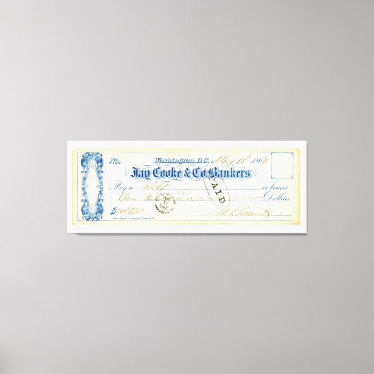 Ulysses S. Grant Unterzeichnete Karo vom 17. Mai 1 Leinwanddruck (Vorderseite)