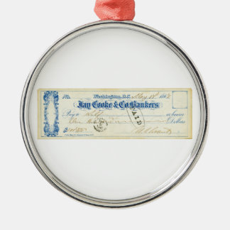 Ulysses S. Grant Unterzeichnete Karo vom 17. Mai 1 Ornament Aus Metall