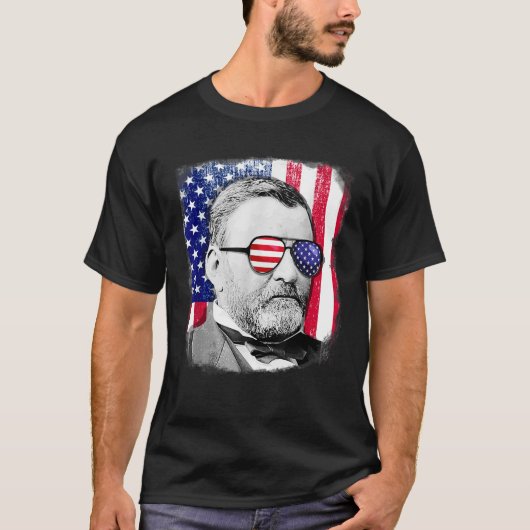 Ulysses S Grant US-Flagge 4. Juli T-Shirt (Vorderseite)