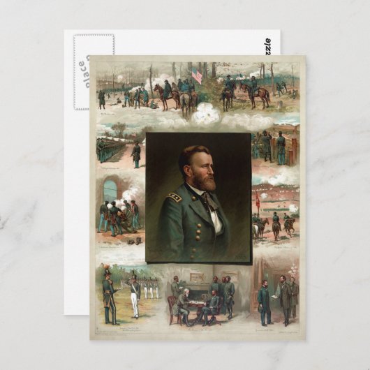 Ulysses S. Grant von West Point bis Appomattox Postkarte (Vorne/Hinten)