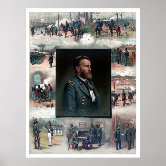 Ulysses S Grant West Point Appomattox 1885 Restore Poster (Vorne)