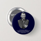 Ulysses S. Grant zitiert auf Kirche und Zustand Button (Vorne & Hinten)