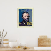 Ulysses S. Grant Zivil War 150 Art Poster (Küche)
