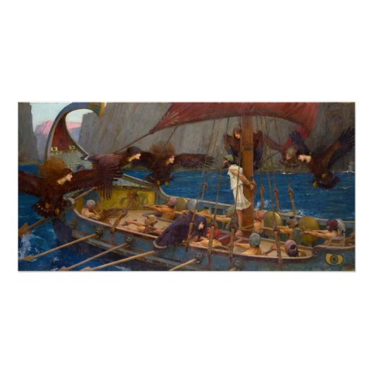 Ulysses und das Sirens John William Waterhouse Poster (Vorderseite)