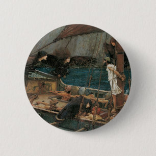 Ulysses und die Sirenen von John William Waterhous Button
