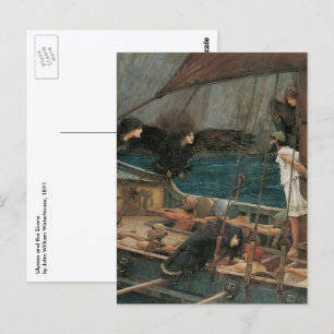 Ulysses und die Sirenen von John William Waterhous Postkarte