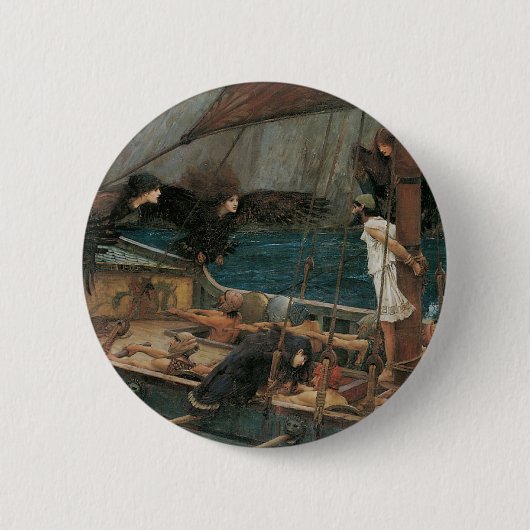 Ulysses und die Sirens von John William Waterhouse Button (Vorderseite)