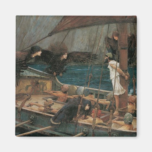 Ulysses und die Sirens von John William Waterhouse Magnet (Vorne)