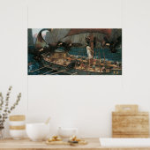 Ulysses und die Sirens von John William Waterhouse Poster (Küche)