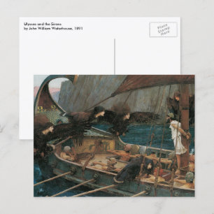Ulysses und die Sirens von John William Waterhouse Postkarte