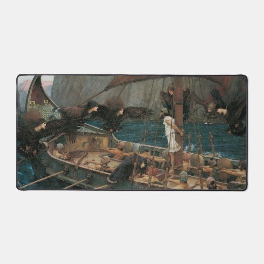 Ulysses und die Sirens von John William Waterhouse Schreibtischunterlage (Vorderseite)