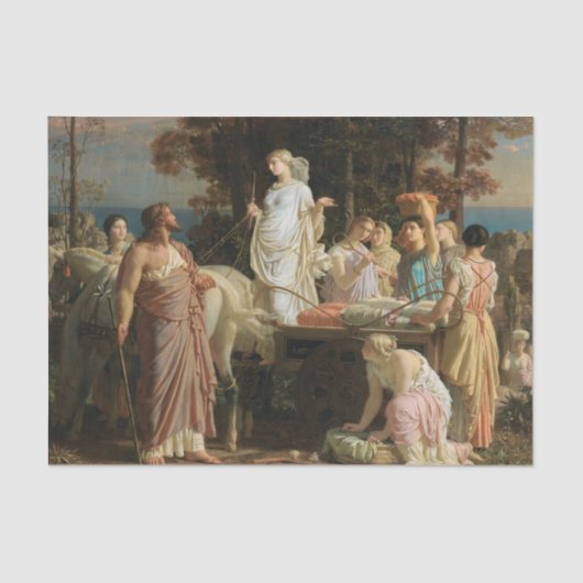 Ulysses und Nausicaa von Charles Gleyre Seidenpapier (Vorderseite)