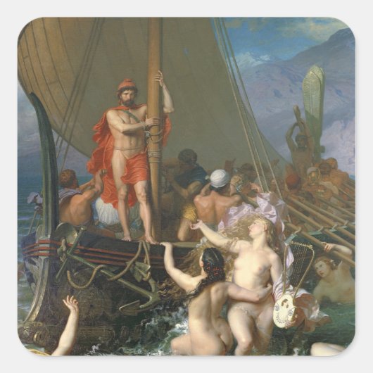 Ulysses und Sirens 2 Quadratischer Aufkleber (Vorderseite)