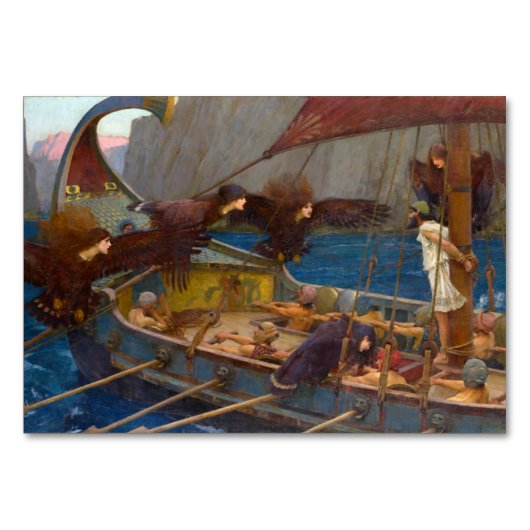Ulysses und Sirens von JW Waterhouse Tischnummer (Rückseite)