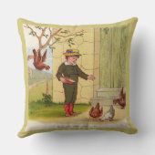 Um 1900 Fütterte die Hühner Kissen (Rückseite)