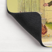 Um 1900 Fütterte die Hühner Mousepad (Ecke)