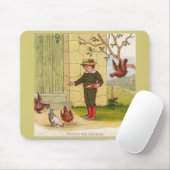 Um 1900 Fütterte die Hühner Mousepad (Mit Mouse)