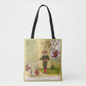 Um 1900 Fütterte die Hühnerprägung Tasche (Vorderseite)