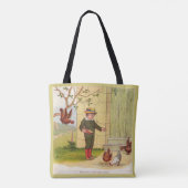 Um 1900 Fütterte die Hühnerprägung Tasche (Rückseite)