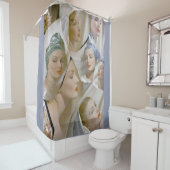 Um 1940 drucken schöne Frauen Duschvorhang (Beispiel)