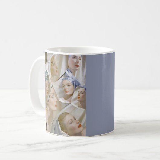 Um 1940 schöne Frauen Kaffeetasse (Vorderseite Links)