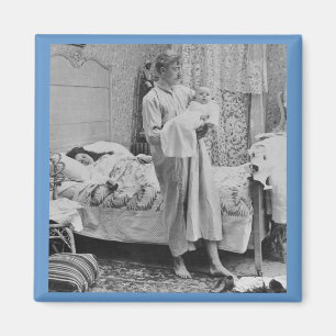 Um 3 Uhr morgens - Vintage Stereoview Magnet