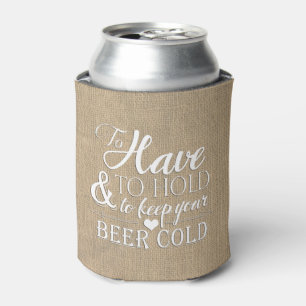 Um Bier Kalt Zu Halten Jute Hochzeit Dosenkühler