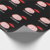 Um-brain-lla Funny Brain Puns Dark BG Geschenkpapier (Ecke)