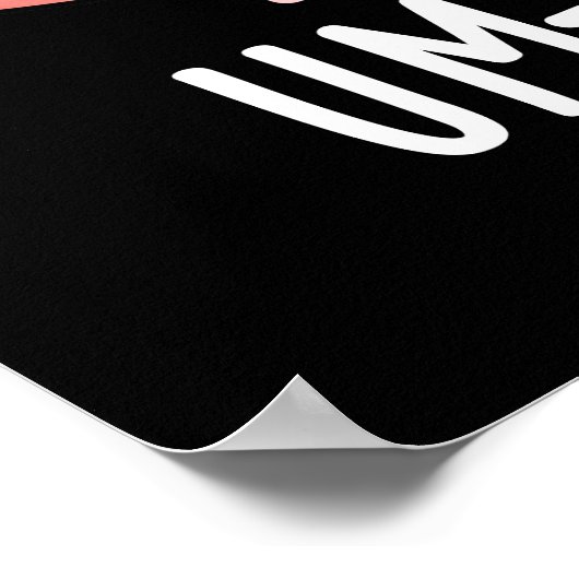 Um-brain-lla Funny Brain Puns Dark BG Poster (Ecke)