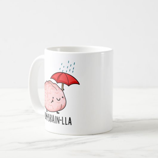 Um-brain-lla Funny Brain Puns Kaffeetasse (Vorderseite Links)