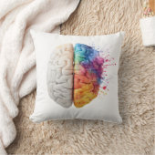 Um cérebro dividido entre os lados, almofada kissen (Decke)