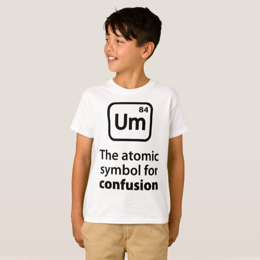 Um das Atomsymbol für Verwirrung T-Shirt (Vorne ganz)