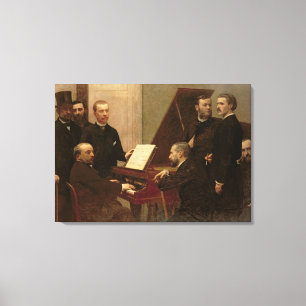 Um das Klavier 1885 Leinwanddruck