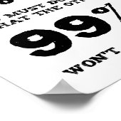 Um das Zitat von einem Prozent zu erhalten Poster (Ecke)